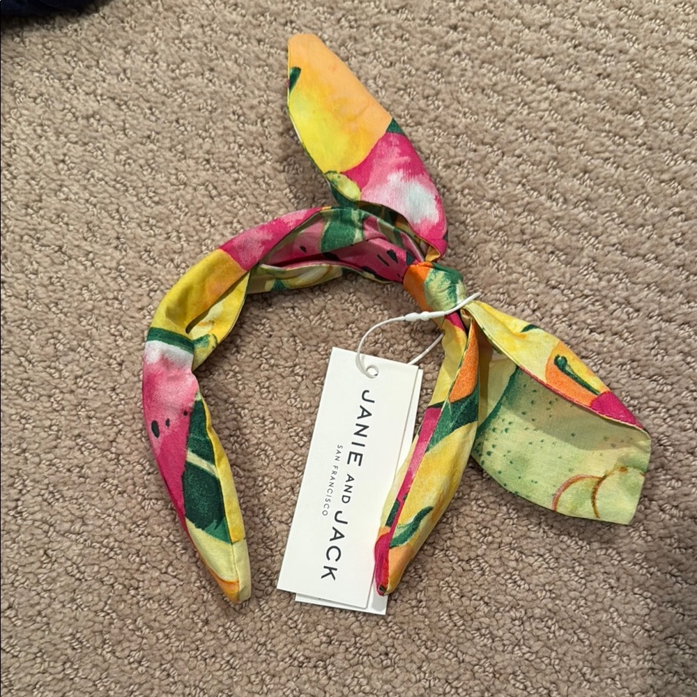 Janie and Jack Yellow and Pink Kids Headband